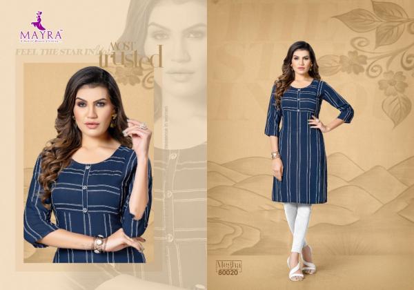 Mayra Megha Fancy Wear Rayon Designer Kurti Collection